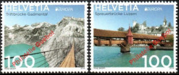 Delcampe - CEPT / Europa 2018 Suisse N ° 1099 Et 1100 **  Pont Et Lac.                                102017x27 - 2018