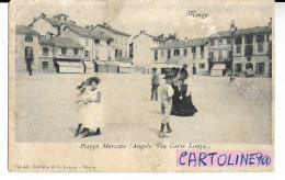Delcampe - Lombardia Monza Brianza Monza Piazza Mercato Animatissima Bella Veduta Primissimi 900 (f.picc./v.retro) - Mercados