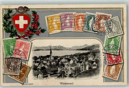 Delcampe - 8820 Wädenswil 1909 Prägedruck Passepartout Briefmarken Verlag Guggenhei... - 13603934 - Wädenswil