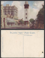 Delcampe - Ceylon Old Postcard Queen Street Queen's House Entrance Fort Colombo Plate's ART - Sri Lanka (Ceylon)