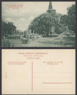 Delcampe - Ceylon Old Postcard The Ruined Cities, Anuradhapura, Jetawanaram Dagoba, Stupa - Sri Lanka (Ceylon)