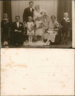 Delcampe - Foto  Hochzeit Wedding Brautpaar Mit Kindern 1938 Privatfoto Foto - Hochzeiten