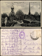 Delcampe - Ansichtskarte Pulsnitz Keulenberg Bismarckdenkmal Säule 1935 - Pulsnitz