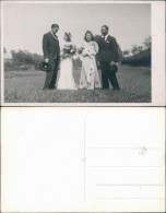 Delcampe - Ansichtskarte  Hochzeit Wedding Braut Bräutigam Trauzeugen 1960 - Hochzeiten