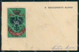 Delcampe - Militari Reggimentali 6° Reggimento Alpini PIEGHINE Cartolina KF5545 - Regimente
