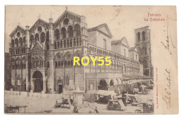 Delcampe - Emilia Romagna Ferrara La Cattedrale Con Differente Veduta Del Mercato Anno 1902 (f.piccolo) - Mercados