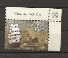 Delcampe - MONTENEGRO 2016  ,MARITIME NAVIGATION SCHOOL IN PERSAT,SCHOOL IN PERSAT,SHIP,,MNH, - Montenegro