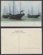 Delcampe - China Hong Kong Old Postcard Chinese Junks Sampans Boats, River Scene, Schooners - China