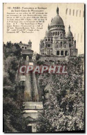 Delcampe - CPA Paris Funiculaire Et Basilique Du Sacre De Montmartre - Sacré-Coeur