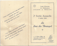 Delcampe - COMITE D ENTREPRISE DES ETABLISSEMENTS AULAGNE ET PROLANA : 2 ° SORTIE ANNUELLE LE 3 JUILLET 1948 - Programs