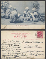 Delcampe - Ceylon KE7 6c. 1906 Old Postcard Native Elderly Women Playing A Rubber Card Game - Sri Lanka (Ceylon)