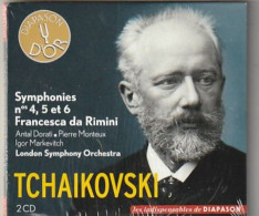 Delcampe - Cd TCHAIKOVSKI 2CD Symphonie FRANCESSA DA RIMINI N° 4 5 ET 6 édt: Les Indispensables Diapason Or Etat  NEUF SOUS BLISTER - Klassik
