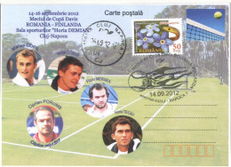 Delcampe - TENNIS, DAVIS CUP,  ROMANIA VS FINLAND, COPIL, CRIVOI, TECĂU, MERGEA, PORUMB, CLUJ,  SPECIAL POSTCARD, 2012, ROMANIA; - Tennis