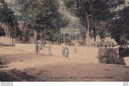 Delcampe - L25-47) ASTAFFORT - LA PROMENADE DU PLATEAU - ANIMATION -  HABITANTS - CARTE TOILEE COULEURS - ( 2 SCANS ) - Astaffort