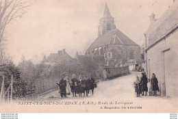 Delcampe - L17-91) SAINT - CYR - SOUS - DOURDAN - ROUTE DE LEVINPONT - ANIMATION - HABITANTS - ( 2 SCANS) - Dourdan
