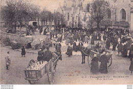 Delcampe - 79) THOUARS - MARCHE AUX OIES - PLACE SAINT LAON + TAMPON MILITAIRE  HOPITAL TEMPORAIRE N°38 DE BRESSUIRE - 1915 - Thouars