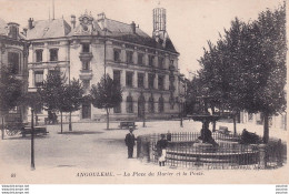 Delcampe - L21-16) ANGOULEME - LA PLACE DU MURIER ET LA POSTE -  ( 2 SCANS ) - Angouleme