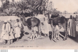 Delcampe - L21- ALGERIE - SCENES ET TYPES - UNE HALTE  - ( 2 SCANS ) - Szenen