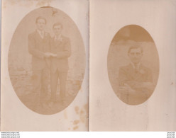 Delcampe - L16-47) CASTELJALOUX - ENSEMBLE DE DEUX CARTES PHOTOS F. POUPIN - DEUX HOMMES  EN COSTUME   - ( 2 SCANS ) - Casteljaloux