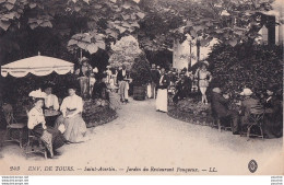 Delcampe - 37) SAINT - AVERTIN - JARDIN DU RESTAURANT FOUQUEUX + TAMPON F.M. 9° Section De C.O.A. TOURS - 3 SCANS - Saint-Avertin