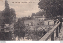 Delcampe - L10-94) CRETEIL - LES BORDS DE LA MARNE - ANIMATION - PECHEURS - EN 1905 - ( 2 SCANS ) - Creteil