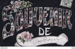 Delcampe - L10-32) CONDOM - GERS - SOUVENIR - MULTIVUES - VISAGES DE FEMMES AVEC FLEURS - EN 1908 - ( 2 SCANS ) - Condom