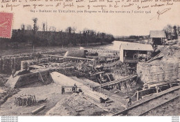 Delcampe - L9-24) BARRAGE DE LA TUILLIERES PRES BERGERAC - DORDOGNE - ETAT DES TARVAUX AU 3 FEVRIER 1906 - ( 2 SCANS ) - Autres & Non Classés