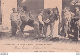 Delcampe - L35-33) LIBOURNE - 15 EME  REGIMENT DE DRAGONS - MARECHAUX AU TRAVAIL - EN  1905 - ( 2 SCANS ) - Libourne