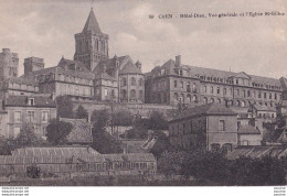Delcampe - L16-14) CAEN - HOTEL  - DIEU - VUE  GENERALE  ET  L ' EGLISE SAINT - GILLES  -   ( 2 SCANS ) - Caen