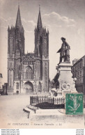 Delcampe - L38-50) COUTANCES - STATUE DE  TOURVILLE - EN 1911 - Coutances