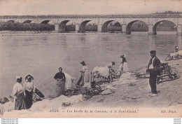 Delcampe - L37-47) AGEN - LES BORDS DE LA GARONNE ET LE PONT CANAL - ANIMATION  - LAVEUSES - LAVANDIERES  - ( 2 SCANS ) - Agen