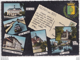 Delcampe - L37-93) AULNAY BOIS - SOUVENIR - CANAL PENICHE - GROUPE SCOLAIRE " DE NONNEVILLE "- EGLISE - PARC - ( 2 SCANS ) - Aulnay Sous Bois