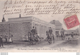 Delcampe - R17- EQUIPAGE D ' ANDIGNE - MAINE ET LOIRE - DEPART DU RENDEZ VOUS DE JUMELLES - CHASSE A COURRE - CHIENS - 1907 - Jagd