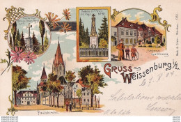 Delcampe - L39-67) GRUSS AUS WEISSENBURG I/e - LITHO -  EN  1904 - ( 2 SCANS ) - Wissembourg