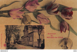 Delcampe - L20-82) BOURG DE VISA - SOUVENIR - GROUPE SCOLAIRE - AVEC  FLEURS  TULIPES - ( 2 SCANS ) - Bourg De Visa