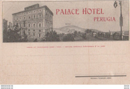 Delcampe - PERUGIA -  PALACE HOTEL - POSTE ET ET TELEGRAPHE DANS L ' HOTEL - VOITURE SPECIALE ELECTRIQUE A LA GARE - ( 2 SCANS ) - Perugia