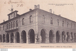 Delcampe - L3-32) FLEURANCE - GERS - HOTEL DE VILLE ET HALLE - ( 2 SCANS ) - Fleurance