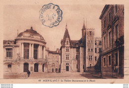 Delcampe - 47) AGEN - LE THEATRE DUCOURNEAU ET LE MUSEE -  EN 1930 - ( 2 SCANS ) - Agen
