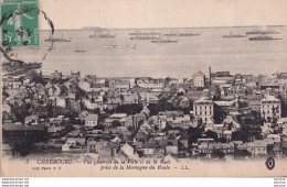 Delcampe - L9-50) CHERBOURG  - VUE GENERALE DE LA VILLE ET DE LA RADE PRISE DE LA MONTAGNE DU ROULE - EN 1916 - Cherbourg