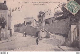 Delcampe - 91) CORBEIL - NOUVELLE MONTAGNE ET PETITE MONTAGNE DU VIEUX MARCHE - ANIMATION - HABITANTS - EN 1907 - Corbeil Essonnes