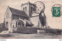 Delcampe - L21-50) BARFLEUR  - L ' EGLISE  AVEC SON  CIMETIERE - EN 1910 - Barfleur