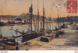 Delcampe - L15-50) CHERBOURG - LE BASSIN DU COMMERCE ET LA MONTAGNE DU ROULE - Cherbourg