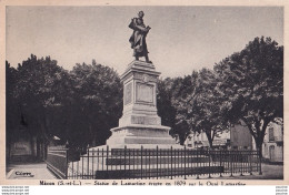 Delcampe - L14-71) MACON - STATUE DE LAMARTINE ERIGEE EN 1879 SUR LE QUAI LAMARTINE  -  EN 1940 - ( 2 SCANS ) - Macon