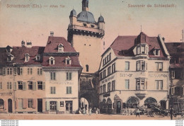 Delcampe - L13-67) SCHLETTSTADT - ELS - SELESTAT - ALTES  TOR - ANIMATION - GASTHOF  RESTAURANT - SOUVENIR - ( 2 SCANS ) - Selestat