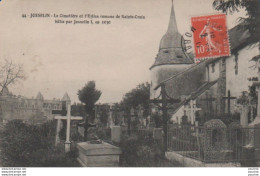 Delcampe - L7-56) JOSSELIN - LE CIMETIERE ET L ' EGLISE ROMANE DE SAINTE CROIX  BATIE PAR JOSSELIN I , EN  1030 - Josselin