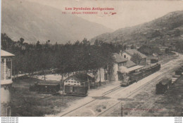 Delcampe - L7-09) AX LES THERMES (ARIEGE) LA GARE  - TRAIN - EN 1906 - ( 2 SCANS ) - Ax Les Thermes