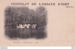 Delcampe - L6-38) ALLEVARD - CASCADE DANS LE PARC   - CARTE PUB CHOCOLAT DE L ' ABBAYE D ' IGNY - MARNE - ( 2 SCANS ) - Allevard