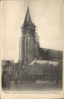 Delcampe - CPA Paris Eglise St Germain Des Pres Vue Prise De La Rue De Rennes - Kirchen