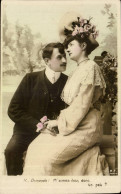 Delcampe - CPA Fantaisie Couple Demande M'aimez Vous Donc ? Un Peu ? - Paare