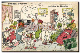 Delcampe - CPA Fantaisie Militaria Au Salon De Reception - Humour
